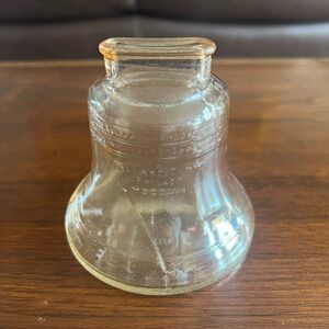 Vintage Anchor Hocking Bicentennial Glass Liberty Bell coin bank